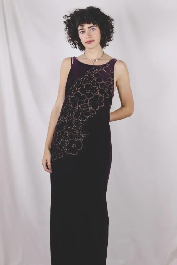 Alda vintagesamettimekko