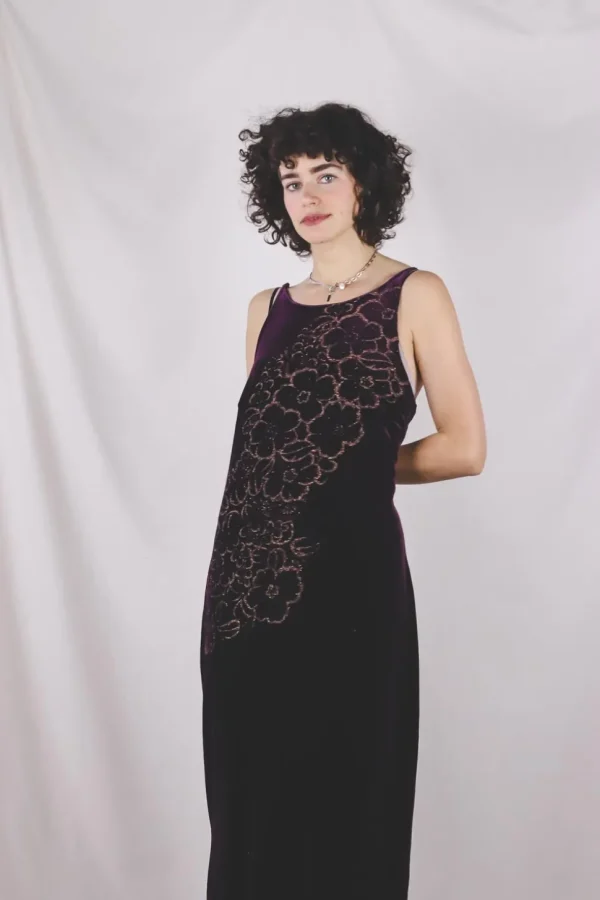 Alda vintagesamettimekko