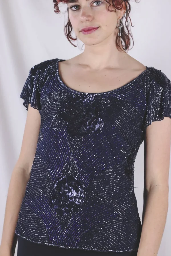 Amila vintagepaljettipusero