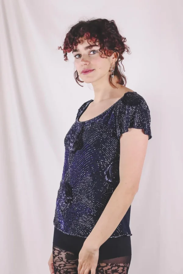 Amila vintagepaljettipusero