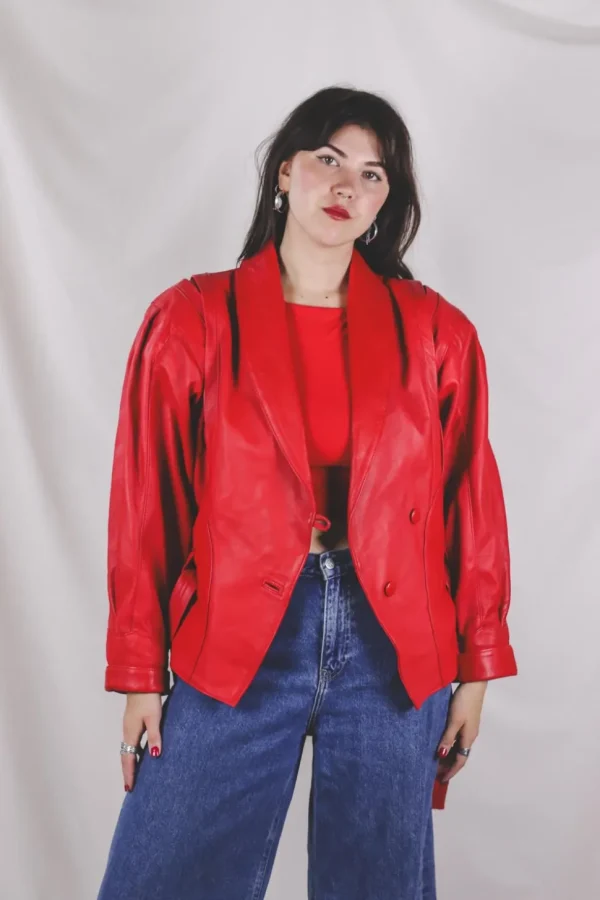 Angelica vintagenahkatakki