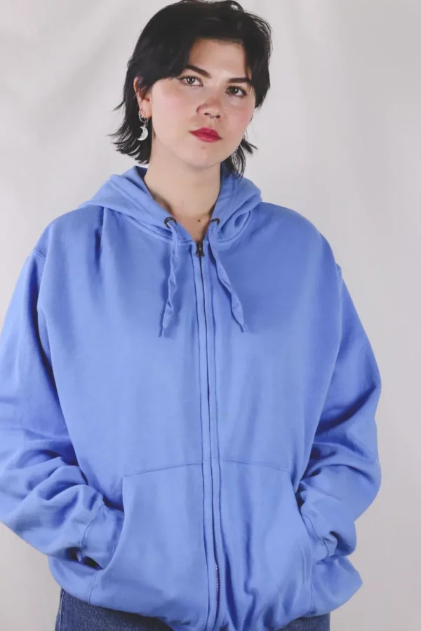 Baby blue zip vintagehuppari