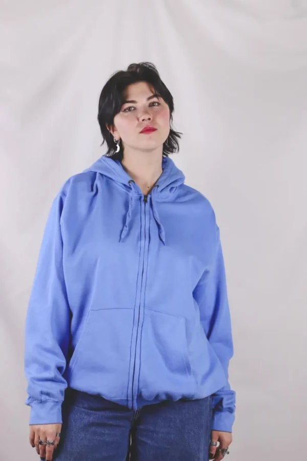 Baby blue zip vintagehuppari
