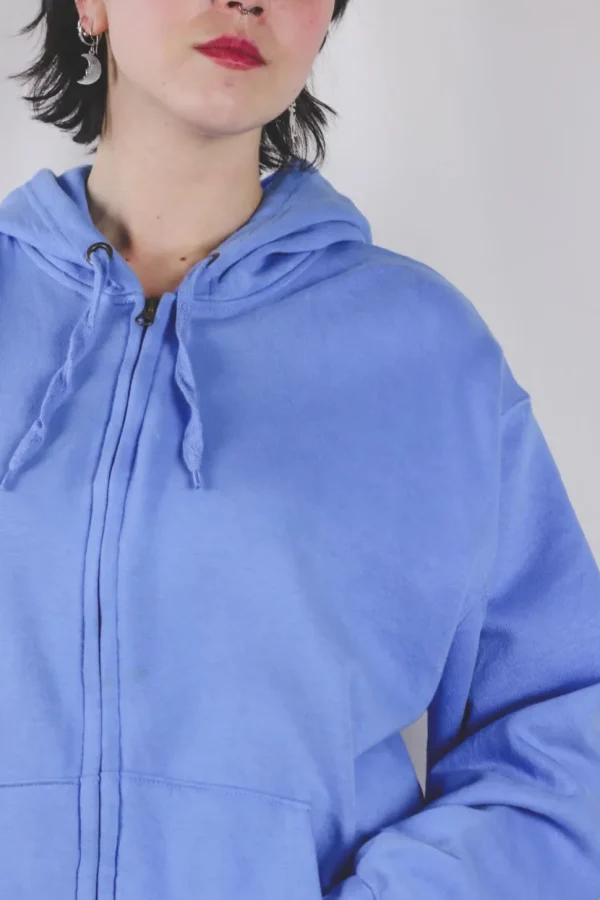 Baby blue zip vintagehuppari