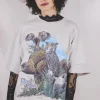 Birds prey vintage t-paita