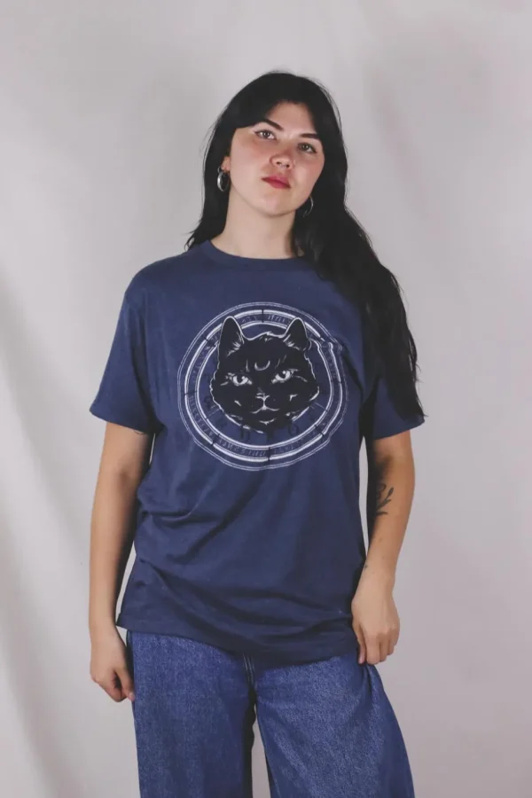 Black cat t-paita