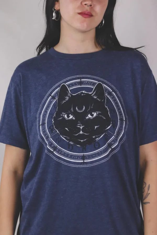 Black cat t-paita
