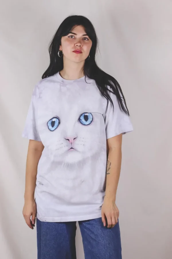 Blu eye kitten t-paita