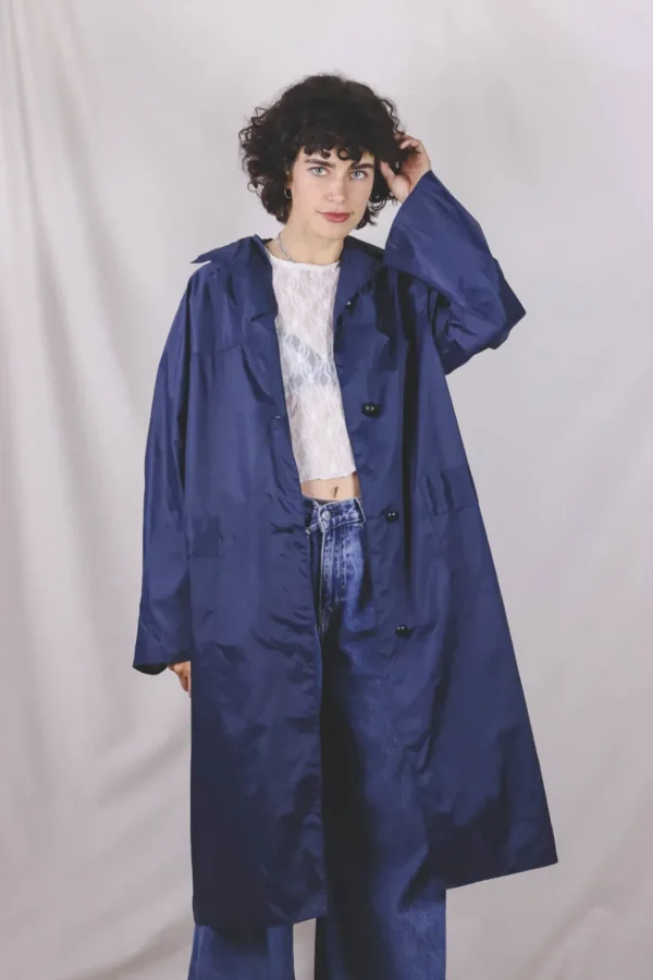 Blu kotimainen vintagesadetakki