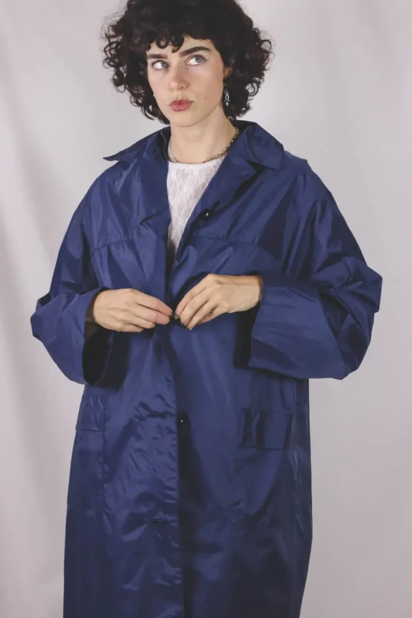 Blu kotimainen vintagesadetakki
