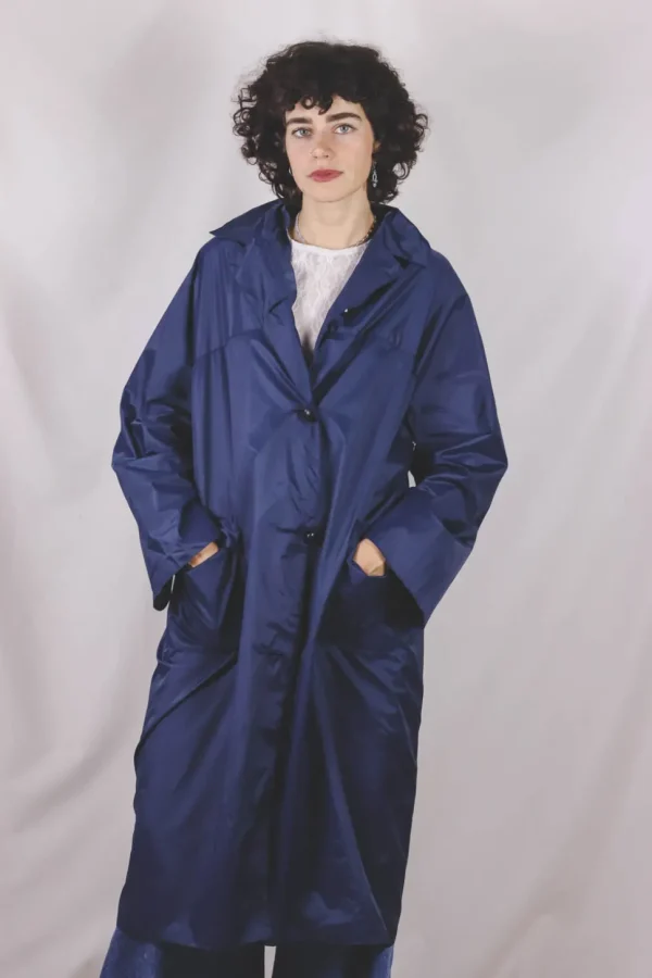Blu kotimainen vintagesadetakki