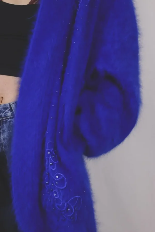Blu vintageangoraneule