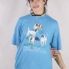 Blue dogs vintage t-paita