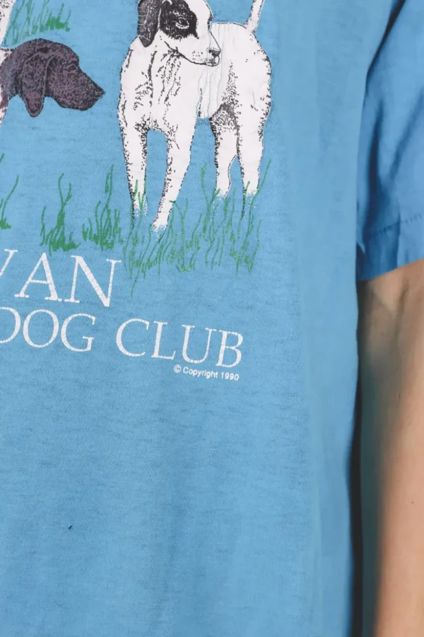 Blue dogs vintage t-paita