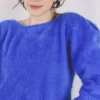 Blue vintageangoraneule