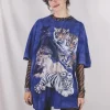 Blue wild cats vintage t-paita