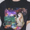 Bob Ross Cat vintage t-paita
