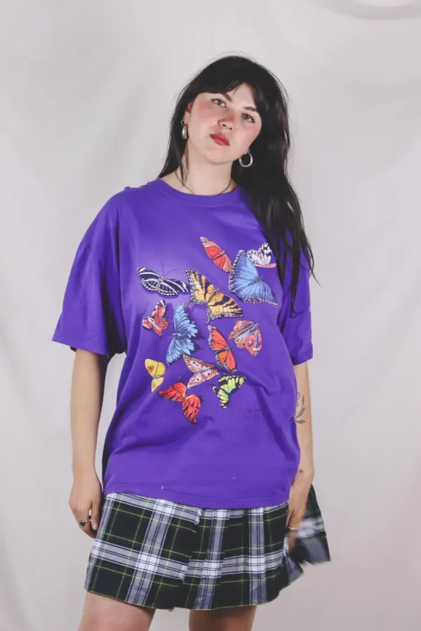Butterflies vintage t-paita