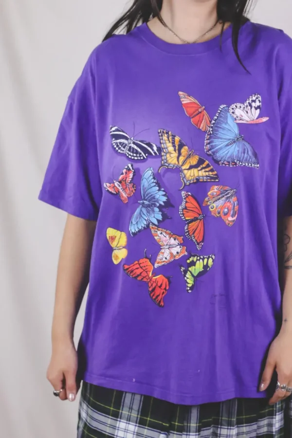 Butterflies vintage t-paita