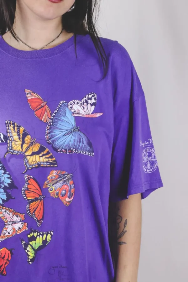Butterflies vintage t-paita