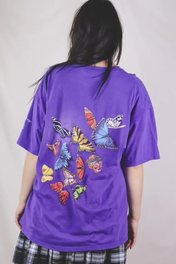 Butterflies vintage t-paita