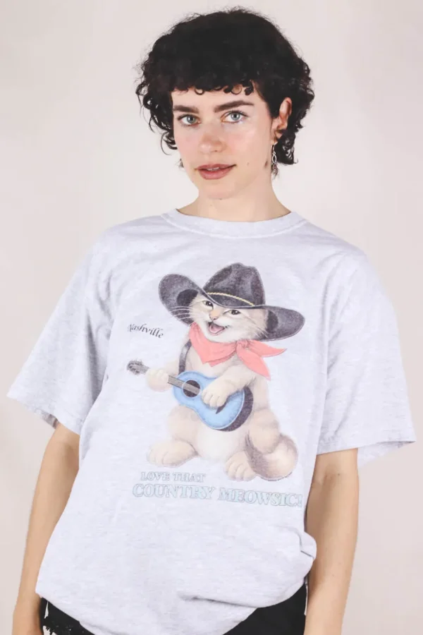 Country Meowsic vintage t-paita