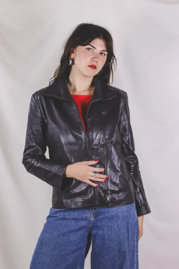 Elida vintagenahkatakki