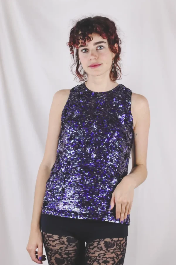 Elmi vintagepaljettitoppi