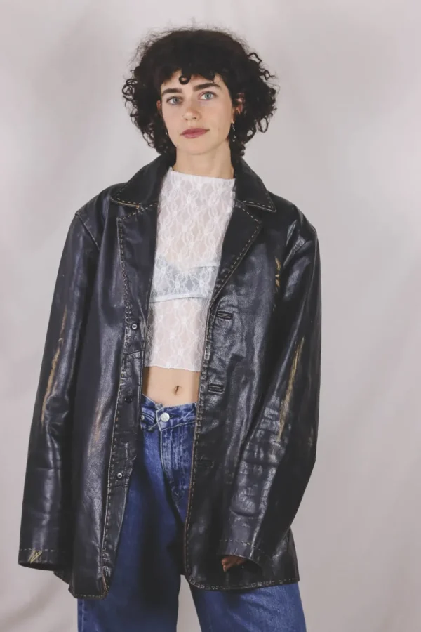Elva vintagenahkatakki