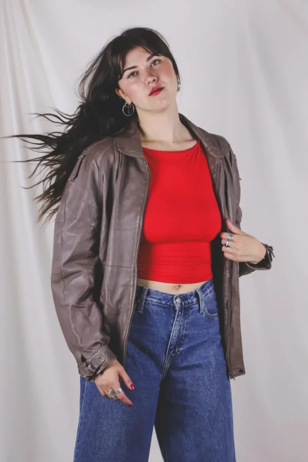 Enya vintagenahkatakki