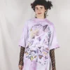 Fairy and butterflies vintage t-paita