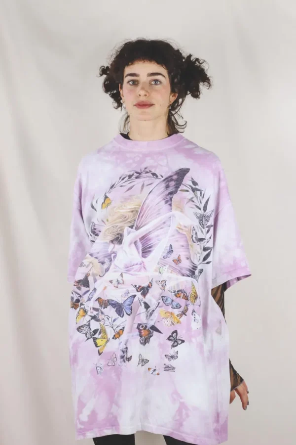 Fairy and butterflies vintage t-paita
