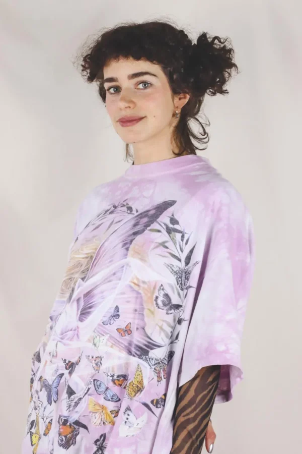 Fairy and butterflies vintage t-paita