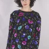 Flora vintagesilkkipaljettipusero