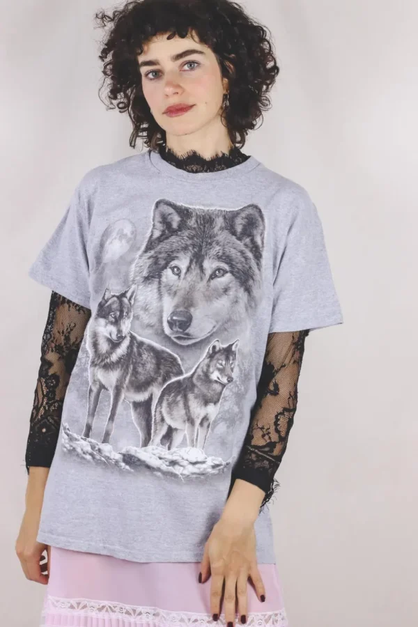 Grey wolf 10-luvun t-paita