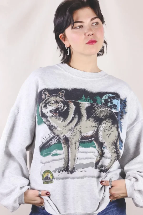 Grey wolf 90-luvun vintagecollege