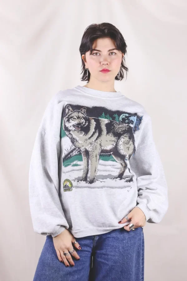 Grey wolf 90-luvun vintagecollege