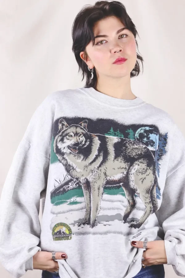 Grey wolf 90-luvun vintagecollege