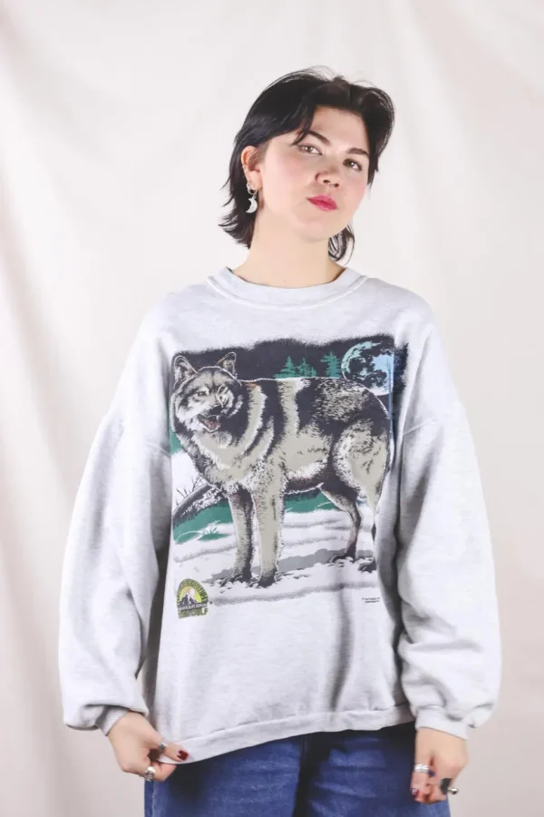 Grey wolf 90-luvun vintagecollege