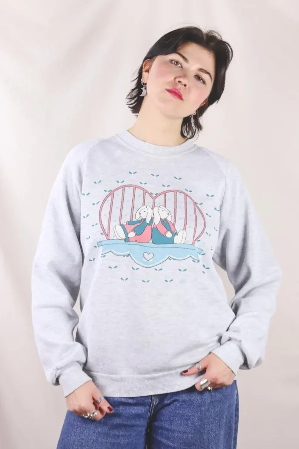 Heart bunnies 90-luvun vintagecollege