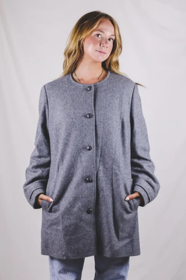 Imelda kotimainen vintagevillakangastakki