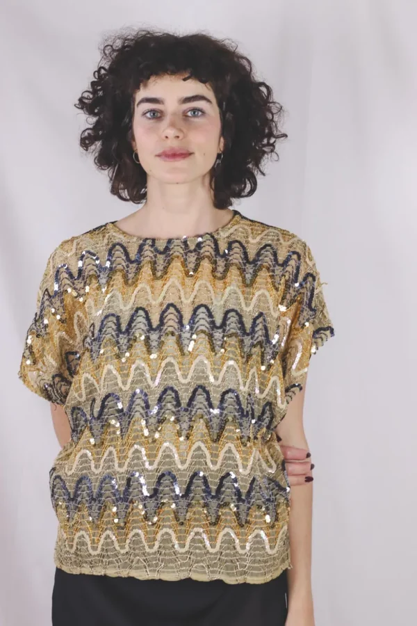 Inga vintagepaljettipusero