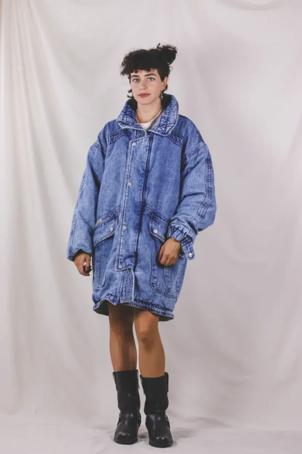 Laidi vuorellinen vintagefarkkutakki
