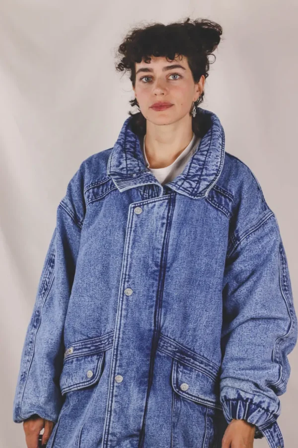 Laidi vuorellinen vintagefarkkutakki