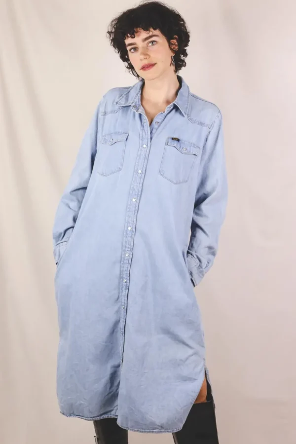 Leen Y2K denim-mekko