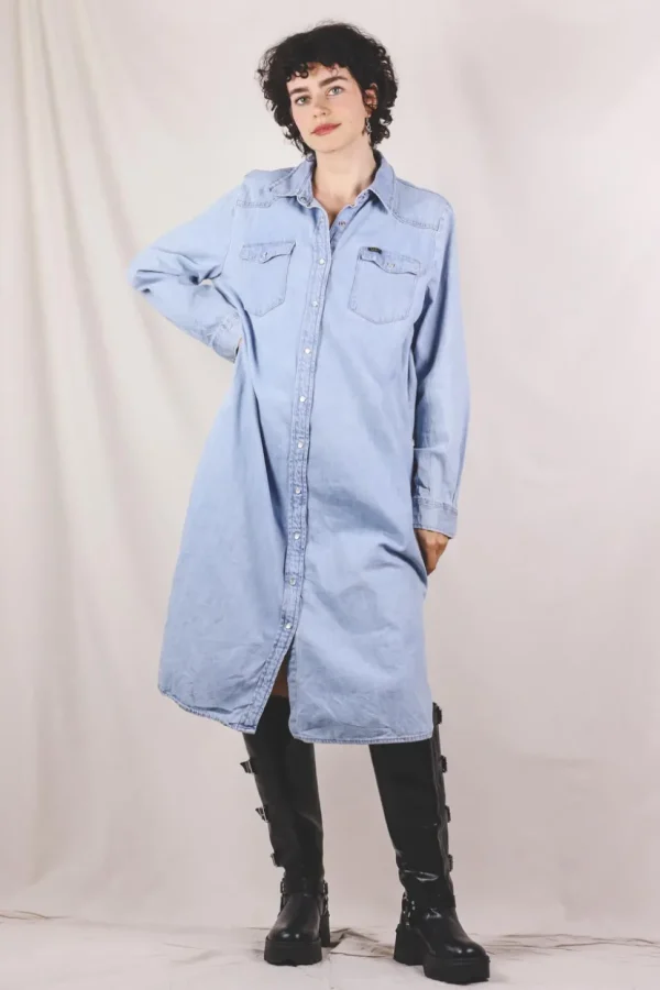 Leen Y2K denim-mekko
