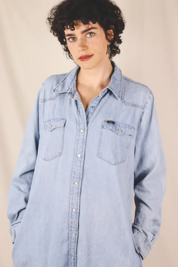 Leen Y2K denim-mekko