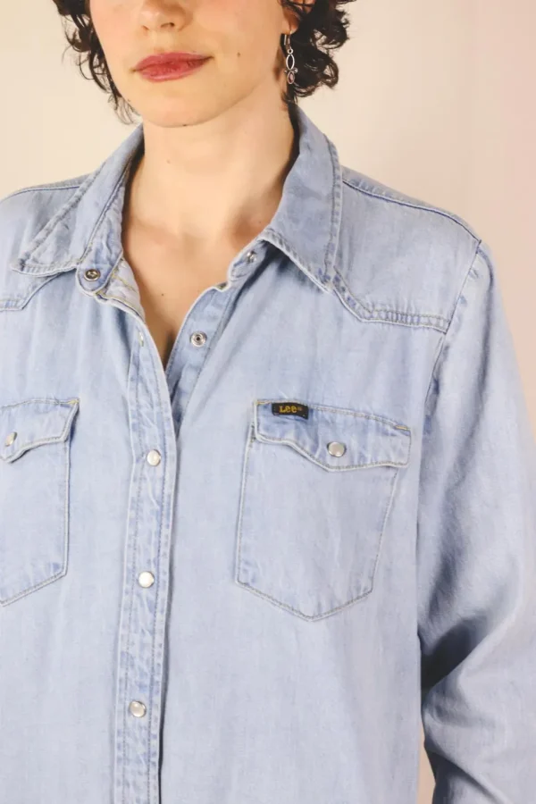 Leen Y2K denim-mekko