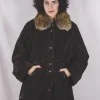 Leia vintagemokkanahkaparkatakki