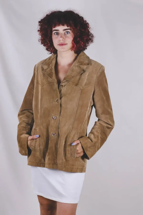 Leila vintagemokkanahkatakki